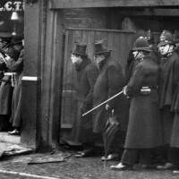 Churchill supervises the siege from cover.